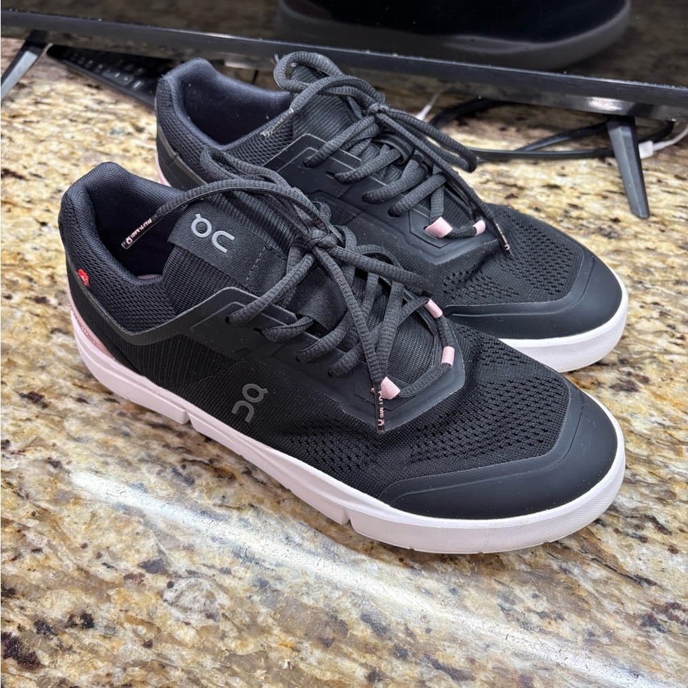 On Running Black and Pink Sneakers